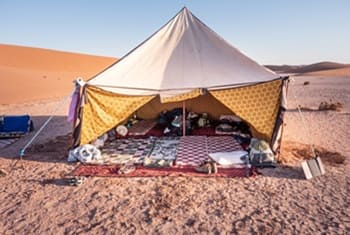 Tente dans le désert Maroc