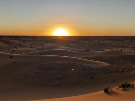 Merzouga coucher de soleil