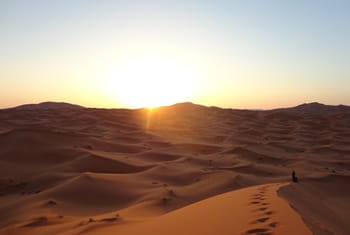 coucher de soleil désert Maroc