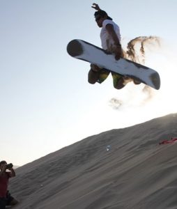 Sandboarding Morocco desert
