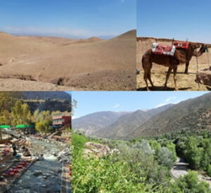 vallées et désert depuis Marrakech